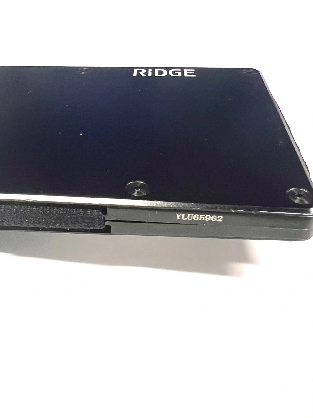 The Ridge RFID Blocking Aluminum Wallet Black w/ AirTag Attachment